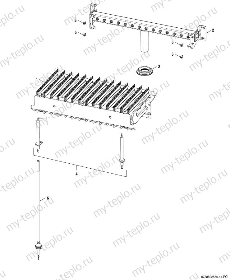 Запчасти для Buderus Logamax U072-24: схема Запчасти Buderus Logamax U072-24 купить в Салехарде